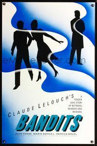 1x038 ATTENTION BANDITS one-sheet poster '86 Claude Lelouch's story of betrayal, murder & revenge!