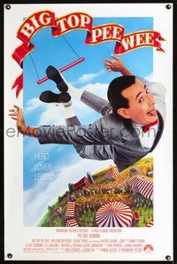 1x056 BIG TOP PEEWEE one-sheet poster '88 Paul Reubens is a hero, lover & legend, cult classic!