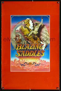 1x062 BLAZING SADDLES teaser one-sheet  '74 classic Mel Brooks western, great John Alvin artwork!