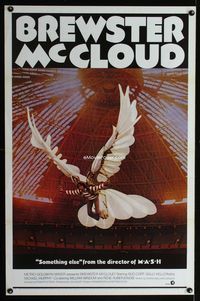 1x079 BREWSTER McCLOUD style B one-sheet  '71 Robert Altman, Bud Cort with wings in the astrodome!