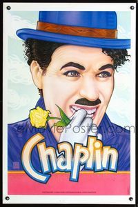 1x089 CHAPLIN LOST & FOUND 1sh '84 great Page Wood art of classic funnyman Charlie Chaplin!