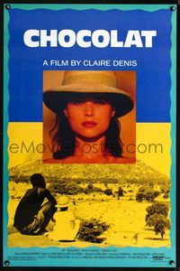 1x092 CHOCOLAT one-sheet movie poster '88 a film by Claire Denis set in West Africa, cool image!