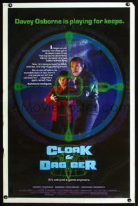 1x098 CLOAK & DAGGER one-sheet poster '84 Henry Thomas plays games and finds top secret documents!