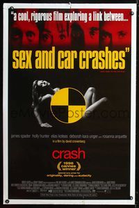 1x113 CRASH DS one-sheet movie poster '96 David Cronenberg, James Spader, bizarre sex movie!