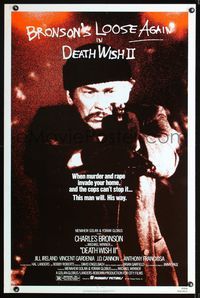 1x126 DEATH WISH II 1sheet '82 Charles Bronson is loose again and wants the filth off the streets!