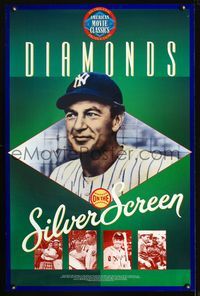 1x133 DIAMONDS ON THE SILVER SCREEN TV 1sheet '92 c/u of Gary Cooper from The Pride of the Yankees!