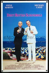 1x137 DIRTY ROTTEN SCOUNDRELS 1sheet '88 wacky Steve Martin & Michael Caine, directed by Frank Oz!