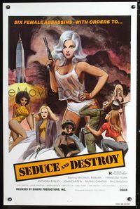 1x140 DOLL SQUAD one-sheet  '73 Ted V. Mikels, lady assassins with orders to Seduce and Destroy!