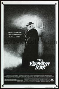 1x155 ELEPHANT MAN one-sheet movie poster '80 John Hurt is not an animal, directed by David Lynch!