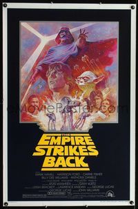 1x156 EMPIRE STRIKES BACK 1sh  R81 George Lucas sci-fi classic, cool artwork by Tom Jung!
