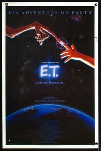 1x150 E.T. THE EXTRA TERRESTRIAL one-sheet poster '82 Steven Spielberg classic, John Alvin art!