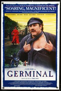 1x180 GERMINAL one-sheet poster '93 Gerard Depardieu, Miou-Miou Renaud, directed by Claude Berri!