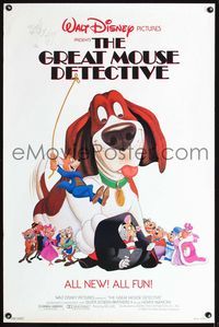 1x194 GREAT MOUSE DETECTIVE signed 1sh '86 Disney's crime-fighting Sherlock Holmes rodent cartoon!