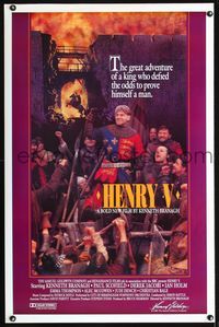 1x201 HENRY V one-sheet movie poster '89 great image of star & director Kenneth Branagh!