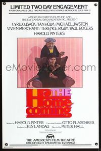 1x207 HOMECOMING one-sheet movie poster '74 artwork of Cyril Cusack by Bob Alcorn, Harold Pinter