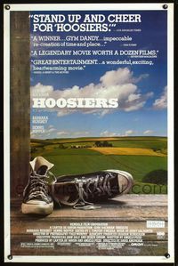 1x209 HOOSIERS one-sheet  '86 Indiana college sports, best basketball movie ever, great image!