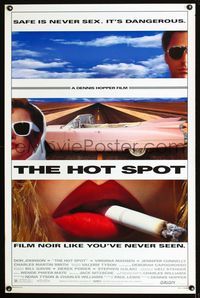 1x210 HOT SPOT DS one-sheet  '90 cool close up smoking & Cadillac image, directed by Dennis Hopper!