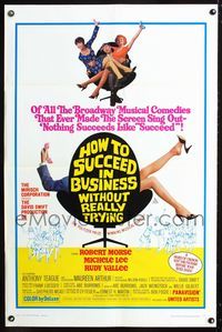 1x215 HOW TO SUCCEED IN BUSINESS WITHOUT TRYING one-sheet movie poster '67 art by Frank Loesser!