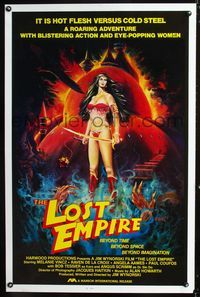 1x256 LOST EMPIRE 1sheet '85 hot flesh vs cold steel, artwork of sexy sword-wielding girl by Croci!