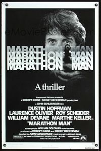 1x274 MARATHON MAN one-sheet  '76 cool image of Dustin Hoffman, John Schlesinger classic thriller!