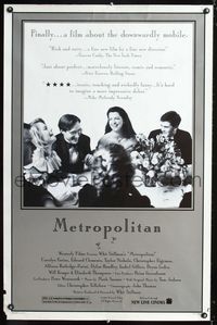 1x278 METROPOLITAN one-sheet movie poster '90 Whit Stillman's film about the downwardly mobile!