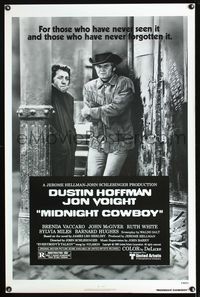 1x280 MIDNIGHT COWBOY one-sheet poster R80 Dustin Hoffman, Jon Voight, John Schlesinger classic!