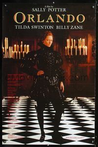 1x306 ORLANDO one-sheet movie poster '92 cool portrait of Tilda Swinton, from Virginia Woolf's book!