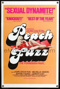 1x313 PEACH FUZZ one-sheet movie poster '77 introducing sexoest Jean Dalton, the forbidden fruit!
