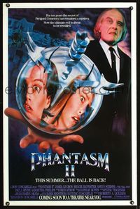 1x316 PHANTASM II advance one-sheet  '88 the terrifying killer ball is back, the ultimate evil!
