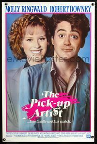 1x317 PICK-UP ARTIST int'l one-sheet  '87 great close image of Robert Downey Jr. & Molly Ringwald!