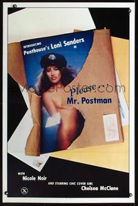 1x322 PLEASE MR. POSTMAN one-sheet  '81 introducing Penthouse's sexy naked mail girl Loni Sanders!