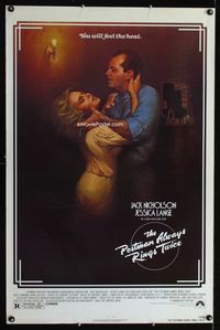 1x328 POSTMAN ALWAYS RINGS TWICE one-sheet poster '81 Jack Nicholson, Jessica Lange, Casaro art!