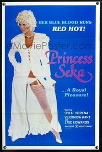 1x332 PRINCESS SEKA one-sheet movie poster '80 her blue blood runs red hot, a royal pleasure!