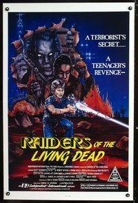 1x338 RAIDERS OF THE LIVING DEAD one-sheet poster '86 cool sci-fi zombie artwork by Roland Dempsey!