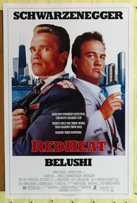 1x345 RED HEAT one-sheet '88 Walter Hill, great image of cops Arnold Schwarzenegger & James Belushi!