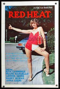 1x344 RED HEAT one-sheet  '81 sexy hitchhiker Rita Cummings gets caught up in a bizarre mystery!