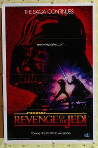 1x347 RETURN OF THE JEDI dated one-sheet  '83 George Lucas classic, Mark Hamill, Harrison Ford