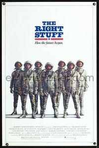 1x353 RIGHT STUFF advance one-sheet poster '83 great Tom Jung art of the first NASA astronauts!