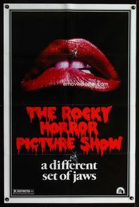 1x359 ROCKY HORROR PICTURE SHOW teaser 1sh '75 Tim Curry, Susan Sarandon, a different set of jaws!