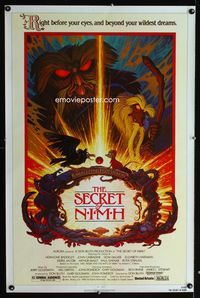 1x372 SECRET OF NIMH 1sheet '82 Don Bluth, cool fantasy cartoon artwork by Greg & Tim Hildebrandt!
