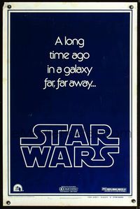 1x404 STAR WARS style B teaser 1sheet '77 George Lucas, a long time ago in a galaxy far, far away...