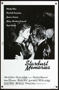 1x413 STARDUST MEMORIES style C 1sheet '80 great romantic image of Woody Allen & Charlotte Rampling!