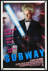 1x422 SUBWAY one-sheet poster '85 Luc Besson, cool image of Christopher Lambert, a seductive fable!