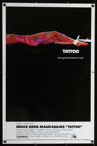 1x432 TATTOO one-sheet  '81 Bruce Dern, every great love leaves its mark, cool body art image!