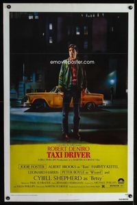 1x433 TAXI DRIVER one-sheet movie poster '76 classic artwork of Robert De Niro, Martin Scorsese