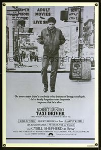1x434 TAXI DRIVER int'l one-sheet  '76 classic image of Robert De Niro, directed by Martin Scorsese!