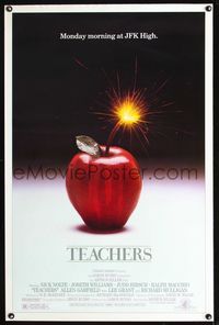 1x435 TEACHERS one-sheet  '84 Nick Nolte, Judd Hirsch, JoBeth Williams, cool apple bomb image!
