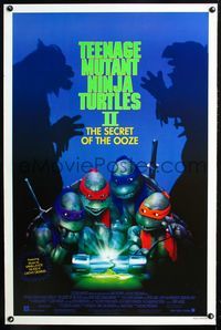 1x438 TEENAGE MUTANT NINJA TURTLES II DS one-sheet movie poster '91 Secret of the Ooze, great image!