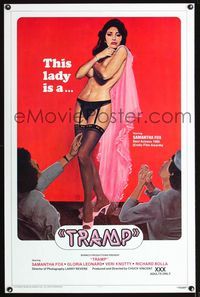 1x453 TRAMP one-sheet movie poster '80 great artwork of best sex actress Samantha Fox by RSB!