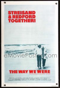 1x477 WAY WE WERE int'l one-sheet poster '73 Barbra Streisand & Robert Redford walk on the beach!